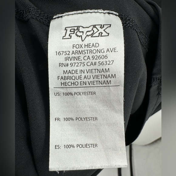 Fox Racing Ranger Long Sleeve Shirt Mens Size S Black Performance Stretch Top - Picture 5 of 10